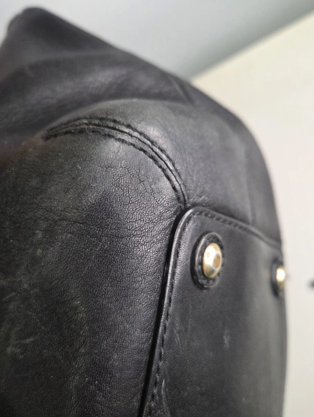 Y2K Coach Soho Black Pebbled Leather Satchel Shoulder Bag F11844
